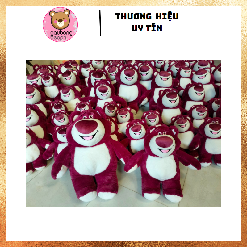 Gấu Dâu Đứng Màu Đỏ Đô Hàng Cao Cấp