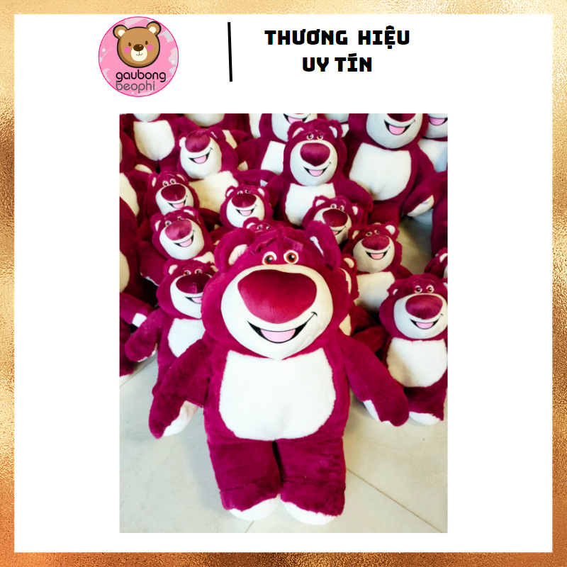 Gấu Dâu Đứng Màu Đỏ Đô Hàng Cao Cấp