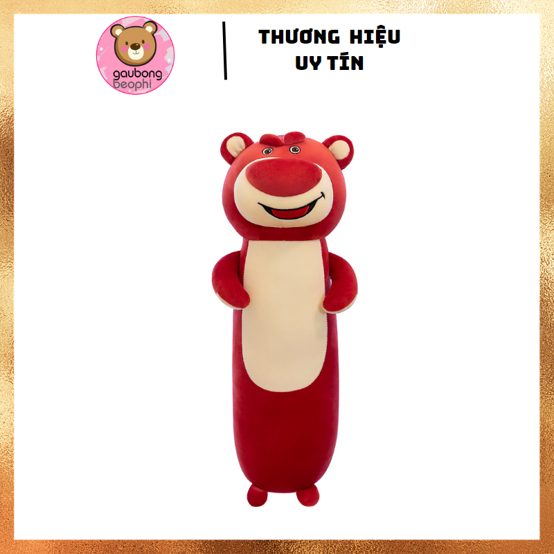 Gối Ôm Gấu Dâu Đứng Đỏ Đô Hàng Cao Cấp