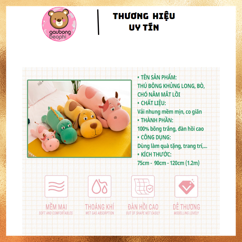 THÚ BÔNG CHÓ MẮT LỒI HÀNG CAO CẤP