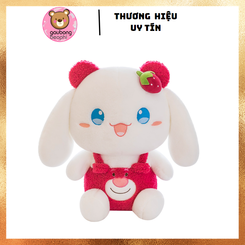 Thú Bông Thỏ Ngồi Mặc Áo Dâu Hàng Cao Cấp