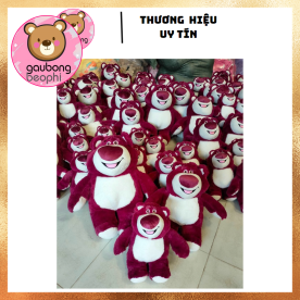 Gấu Dâu Đứng Màu Đỏ Đô Hàng Cao Cấp
