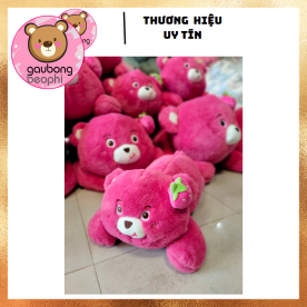 Gấu Dâu Nằm Mắt Mở Hàng Cao Cấp
