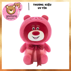 THÚ BÔNG GẤU LOTSO ĐỘI MŨ ĐỎ HÀNG CAO CẤP