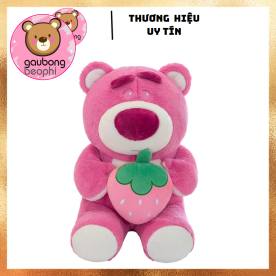 Thú Bông Gấu Lotso Ngồi Ôm Dâu Hàng Cao Cấp