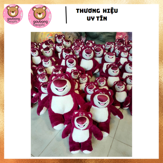 Gấu Dâu Đứng Màu Đỏ Đô Hàng Cao Cấp