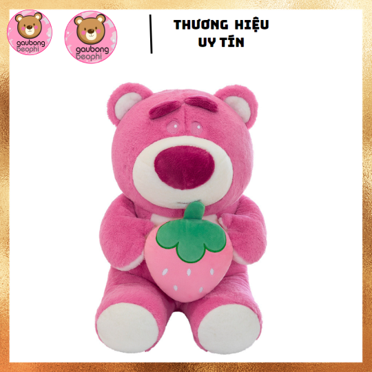 Thú Bông Gấu Lotso Ngồi Ôm Dâu Hàng Cao Cấp