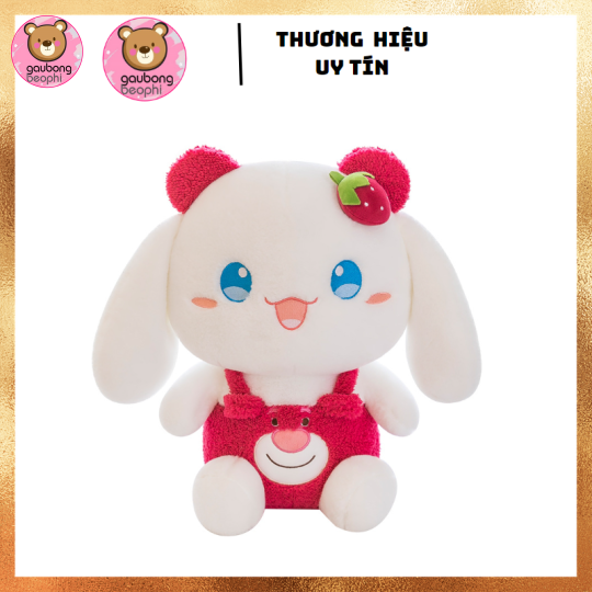 Thú Bông Thỏ Ngồi Mặc Áo Dâu Hàng Cao Cấp